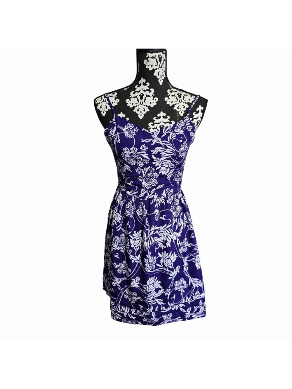 Gap Size 2 Floral Sundress Purple White Adjustable Straps Lightweight